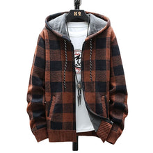 Load image into Gallery viewer, Check Printed Hooded Jacket