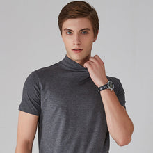 Load image into Gallery viewer, Men's Slim Fit T-shirt with a Stand-up Collar