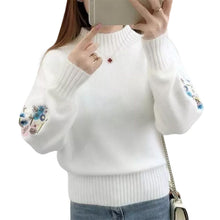 Load image into Gallery viewer, Flower Embroidery Sweater