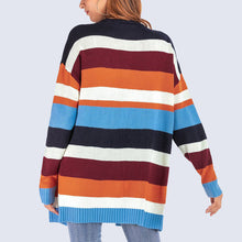 Load image into Gallery viewer, Striped Loose Cardigan Sweater