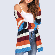 Load image into Gallery viewer, Striped Loose Cardigan Sweater