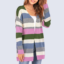 Load image into Gallery viewer, Striped Loose Cardigan Sweater