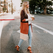 Load image into Gallery viewer, Tricolor Panel Long Cardigan
