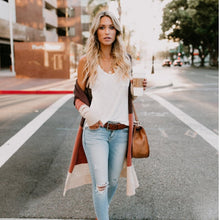 Load image into Gallery viewer, Tricolor Panel Long Cardigan