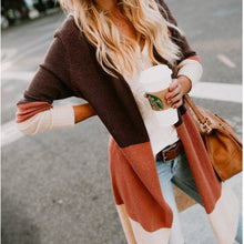 Load image into Gallery viewer, Tricolor Panel Long Cardigan