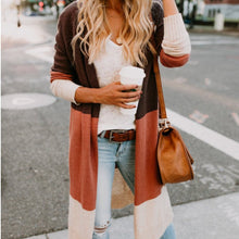 Load image into Gallery viewer, Tricolor Panel Long Cardigan