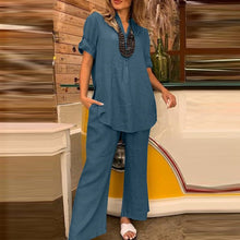Load image into Gallery viewer, Two-piece Cotton and Linen Pants for Women
