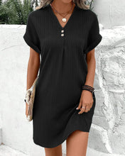 Load image into Gallery viewer, Solid color v neck dress
