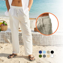 Load image into Gallery viewer, Cotton linen breathable solid color pants
