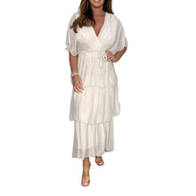 Load image into Gallery viewer, Fashion Solid Color Fly Sleeve Cake Dress
