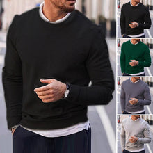 Load image into Gallery viewer, Pullover Solid Crew Neck Waffle Knit Sweater
