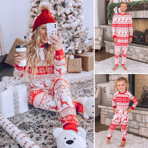 Red Elk Christmas Family Pajamas