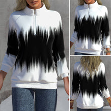 Load image into Gallery viewer, Long-sleeve Sweatshirt with Half Turtleneck
