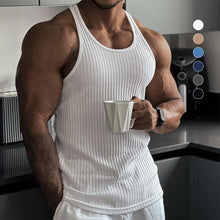 Load image into Gallery viewer, Men&#39;s Stripe Solid Color Sports Vest
