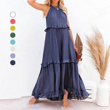 Load image into Gallery viewer, Sleeveless Sling Loose Waist Irregular Cake Dress
