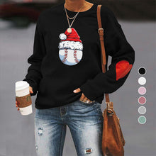 Load image into Gallery viewer, Santa Hat Crew Neck Print Sweatshirt
