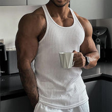 Load image into Gallery viewer, Men&#39;s Stripe Solid Color Sports Vest
