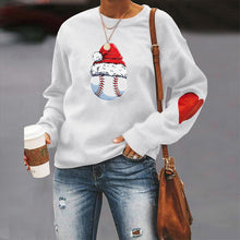 Load image into Gallery viewer, Santa Hat Crew Neck Print Sweatshirt
