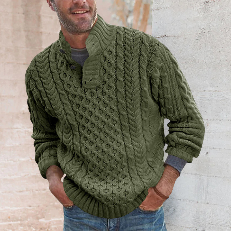Solid Color Half Turtleneck Knit Sweater