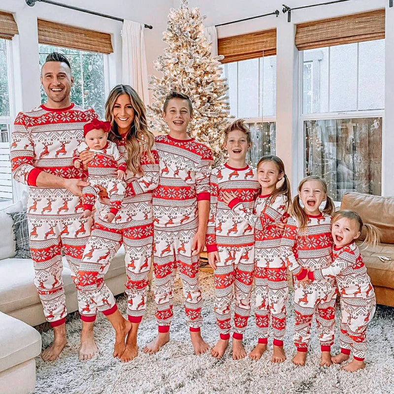 Red Elk Christmas Family Pajamas