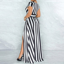 Load image into Gallery viewer, Sexy Striped High Waist Maxi Dress
