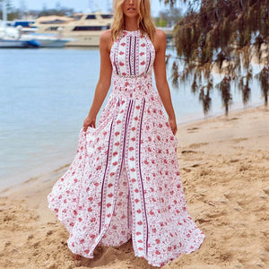 Summer Printed Long Beach Dress