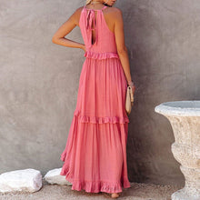Load image into Gallery viewer, Sleeveless Sling Loose Waist Irregular Cake Dress
