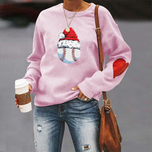 Load image into Gallery viewer, Santa Hat Crew Neck Print Sweatshirt
