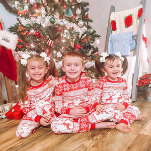 Red Elk Christmas Family Pajamas