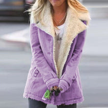 Load image into Gallery viewer, lapel Fleece Cotton Coat
