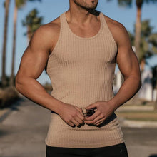Load image into Gallery viewer, Men&#39;s Stripe Solid Color Sports Vest
