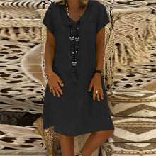 Load image into Gallery viewer, Short Sleeve V Neck Dress
