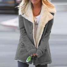 Load image into Gallery viewer, lapel Fleece Cotton Coat
