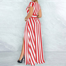 Load image into Gallery viewer, Sexy Striped High Waist Maxi Dress
