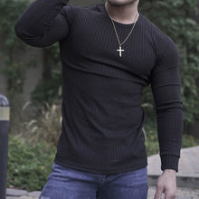 Load image into Gallery viewer, Vertical Crewneck Long Sleeve T-Shirt
