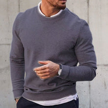 Load image into Gallery viewer, Pullover Solid Crew Neck Waffle Knit Sweater

