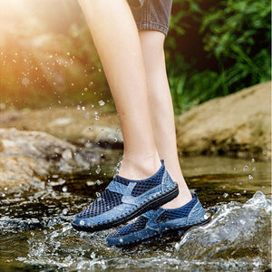 Summer Crocodile Patttern Breathable Mesh Shoes