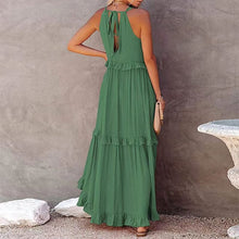 Load image into Gallery viewer, Sleeveless Sling Loose Waist Irregular Cake Dress
