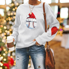 Load image into Gallery viewer, Santa Hat Crew Neck Print Sweatshirt
