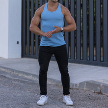 Load image into Gallery viewer, Men&#39;s Stripe Solid Color Sports Vest
