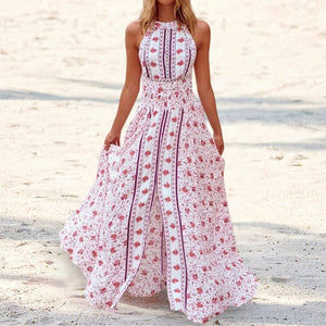 Summer Printed Long Beach Dress