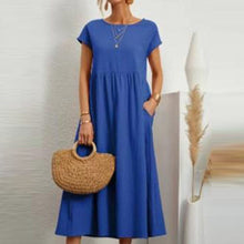 Load image into Gallery viewer, Long Round Neck A-line Dress
