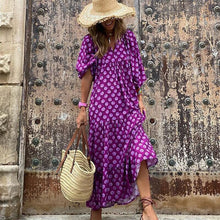 Load image into Gallery viewer, Puff Sleeve Beach Dress
