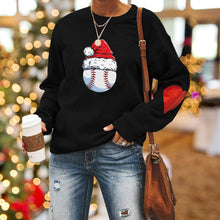 Load image into Gallery viewer, Santa Hat Crew Neck Print Sweatshirt
