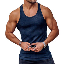 Load image into Gallery viewer, Men&#39;s Stripe Solid Color Sports Vest
