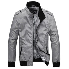 Load image into Gallery viewer, Thin Stand Collar Air Force Bomber Jacket
