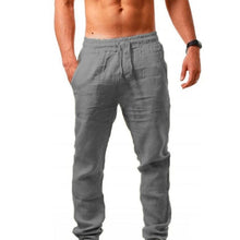 Load image into Gallery viewer, Cotton linen breathable solid color pants
