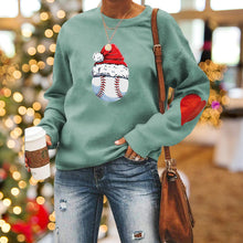 Load image into Gallery viewer, Santa Hat Crew Neck Print Sweatshirt
