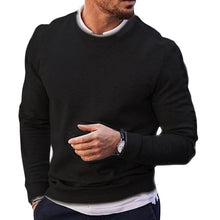 Load image into Gallery viewer, Pullover Solid Crew Neck Waffle Knit Sweater
