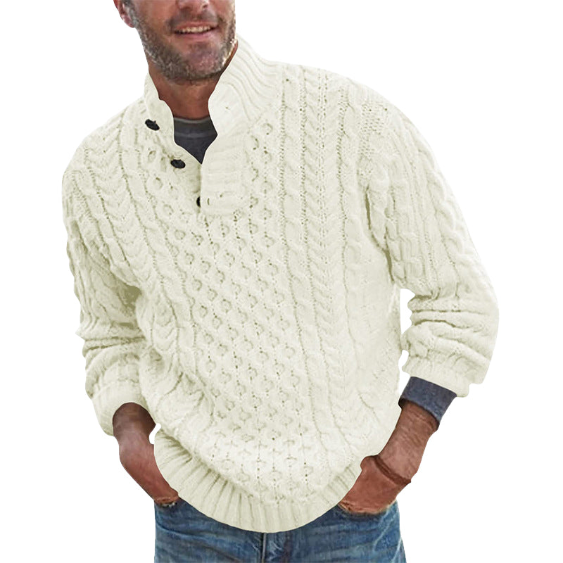 Solid Color Half Turtleneck Knit Sweater